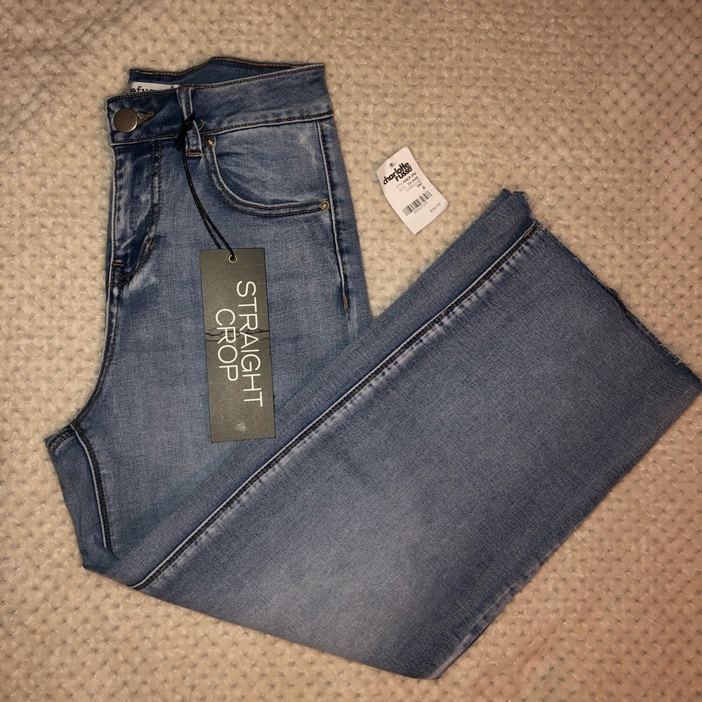 Charlotte Russe Straight Crop Jeans